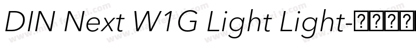 DIN Next W1G Light Light字体转换